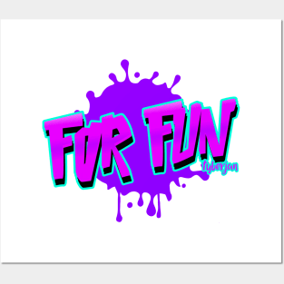 for fun colorful text fun tyberjan Posters and Art